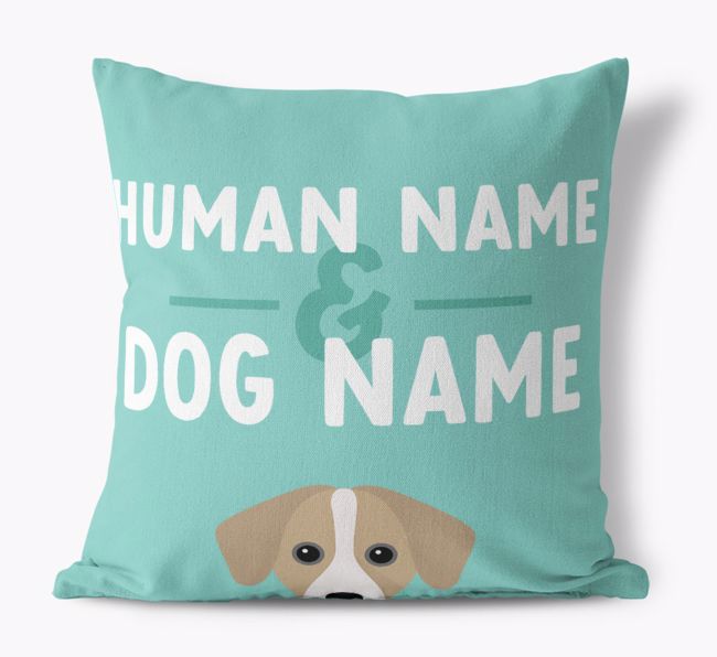 Human And Pet Name: Personalised {breedFullName} Canvas Cushion